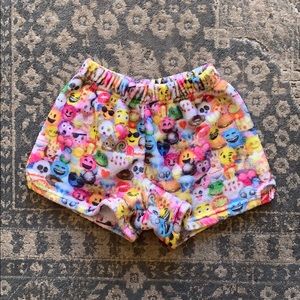 Fuzzy Emoji Pajama Shorts!